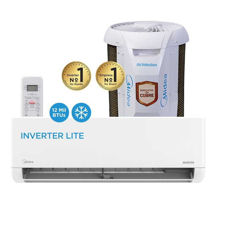 Imagem do produto Ar Condicionado Split Inverter Midea Lite 12000 BTUs Frio 220V 38TBVCA12M5 Imagem do produto Ar Condicionado Split Inverter Midea Lite 12000 BTUs Frio 220V 38TBVCA12M5
