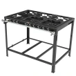 Fogão Industrial a Gás Progas 6 Queimadores Aço Carbono com Pintura Epoxi Preto PMSD-63