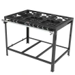 Fogão Industrial a Gás Progas 6 Queimadores Aço Carbono com Pintura Epoxi Preto PMSD-63