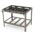 Fogão Industrial a Gás Progas 6 Queimadores Aço Inox Escovado com Registro para Forno PMI-603