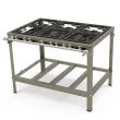 Fogão Industrial a Gás Progas 6 Queimadores Aço Inox Escovado com Registro para Forno PMI-603