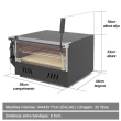 Forno Guilhotina Elétrico Saro 127V Preto Sem Cavalete FG11